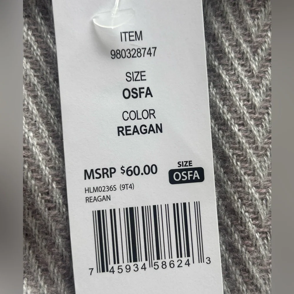 NWT WOOLRICH Reagan Plaid Fringe Hem Shaw Wrap, Wearable Blanket